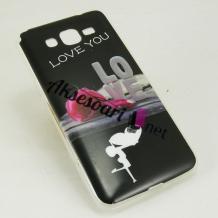 Силиконов калъф / гръб / TPU за Samsung Galaxy J1 / Galaxy J1 - Love you / черен с роза