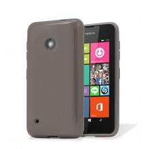 Силиконов калъф / гръб / TPU за Nokia Lumia 530 - сив / мат
