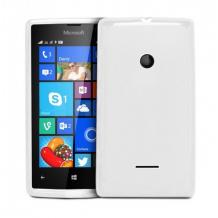 Силиконов калъф / гръб / TPU за Microsoft Lumia 435 - бял