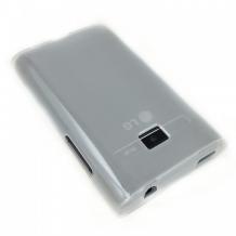Силиконов калъф / гръб / TPU за LG Optimus L3 II Dual E435 - прозрачен