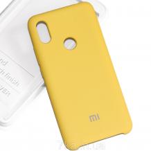 Оригинален гръб Silicone Cover за Xiaomi RedMi 6 Pro / Xiaomi Mi A2 Lite - жълт