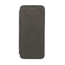 Луксозен калъф Flip тефтер Vennus Cotton Book за Samsung Galaxy A6 Plus 2018 - черен