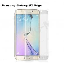 3D full cover Tempered glass screen protector Samsung Galaxy S7 Edge G935 / Извит стъклен скрийн протектор за Galaxy S7 Edge - прозрачен