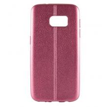 Ултра тънък силиконов калъф / гръб / TPU за Samsung Galaxy S7 G930 / Samsung S7 - цикламен / имитиращ кожа
