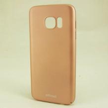 Луксозен твърд гръб X-Fitted за Samsung Galaxy S7 G930 - Gold Rose