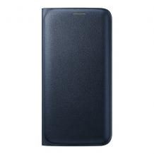 Оригинален кожен калъф Flip Cover Wallet / EF-WG920PBE за Samsung Galaxy S6 G920 - син