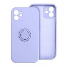 Силиконов твърд гръб TPU кейс / Case Magnetic Finger Ring Car Holder / за Apple iPhone 13 Pro 6.1" - светло лилав