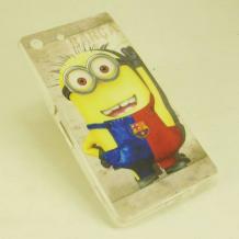 Силиконов калъф / гръб / TPU за Sony Xperia M5 - Minions / Миньони / Barcelona