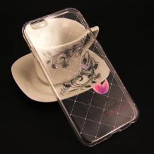 Силиконов калъф / гръб / TPU за Apple iPhone 6 / iPhone 6S - прозрачен / Victoria's Secret