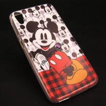 Силиконов калъф / гръб / TPU за HTC Desire 728 - Mickey Mouse / цветен