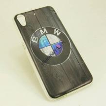 Силиконов калъф / гръб / TPU за HTC Desire 630 - сив / BMW