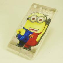 Силиконов калъф / гръб / TPU за Sony Xperia M5 - Minions / Миньони / Barcelona