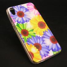 Силиконов калъф / гръб / TPU за HTC Desire 626 - цветя