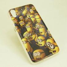 Силиконов калъф / гръб / TPU за HTC Desire 630 - Миньони / Minions