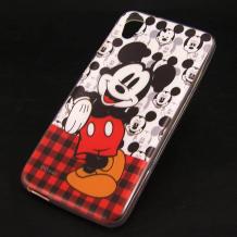 Силиконов калъф / гръб / TPU за HTC Desire 626 - Mickey Mouse / цветен