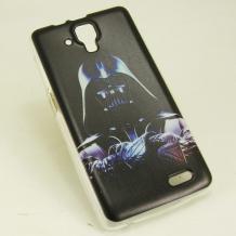 Силиконов калъф / гръб / TPU за Lenovo A536 - черен / Darth Vader