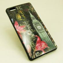 Силиконов калъф / гръб / TPU за Huawei Ascend P8 Lite / Huawei P8 Lite - Big Ben / цветя