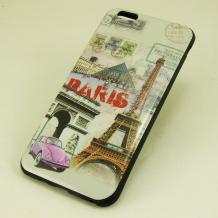 Силиконов калъф / гръб / TPU за Apple iPhone 6 Plus / iPhone 6S Plus - Paris / Айфелова кула / цветен
