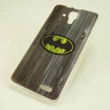 Силиконов калъф / гръб / TPU за Lenovo A536 - Batman / сив