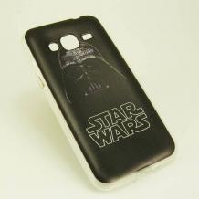 Силиконов калъф / гръб / TPU за Samsung Galaxy J3 - черен / Star Wars