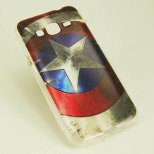 Силиконов калъф / гръб / TPU за Samsung Galaxy J3 - цветен / Captain America