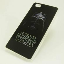 Силиконов калъф / гръб / TPU за Huawei Ascend P8 Lite / Huawei P8 Lite - черен / Star Wars