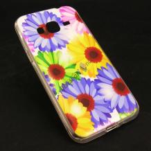 Силиконов калъф / гръб / TPU за Samsung Galaxy J1 2016 J120 -  цветя