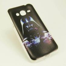 Силиконов калъф / гръб / TPU за Samsung Galaxy J1 J100 - черен / Darth Vader