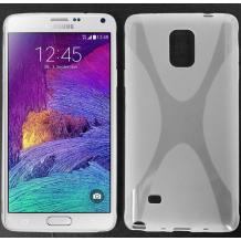 Силиконов калъф / гръб / TPU X Line за Samsung Galaxy Note 4 N910 / Galaxy Note 4 - прозрачен