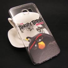 Твърд гръб за Samsung Galaxy S6 G920 - прозрачен / Angry Birds / Bomb