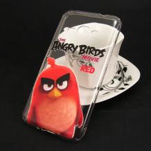 Твърд гръб за Samsung Galaxy J1 J100 - прозрачен / Angry Birds / Red
