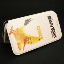 Кожен калъф Flip тефтер Flexi със стойка за Samsung G900 Galaxy S5 / Galaxy S5 Neo G903 - The Angry Birds Movie / Chuck