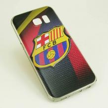 Твърд гръб за Samsung Galaxy S7 G930 - FC Barcelona / цветен