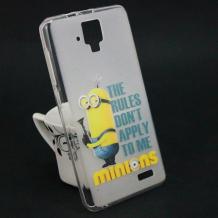 Силиконов калъф / гръб / TPU за Lenovo A536 - прозрачен / Minion