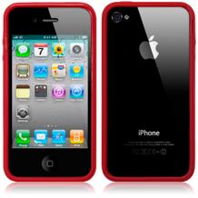 Силиконова обвивка за Apple iPhone 4 / 4G / 4S - Bumper - червен