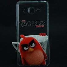 Твърд гръб за Samsung Galaxy Grand Prime G530 - прозрачен / Angry Birds / Red