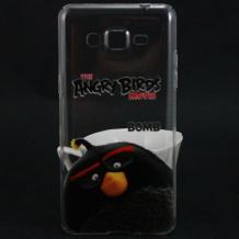 Твърд гръб за Samsung Galaxy Grand Prime G530 - прозрачен / Angry Birds / Bomb