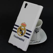 Силиконов калъф / гръб / TPU за Lenovo P70 - Real Madrid / бял