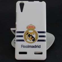 Силиконов калъф / гръб / TPU за Lenovo A6000 / A6010 - Real Madrid / бял