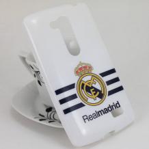 Силиконов калъф / гръб / TPU за LG L Fino D290N - Real Madrid / бял