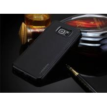 Луксозен силиконов калъф / гръб / TPU ROYCE за Samsung Galaxy S7 Edge G935 - черен / черен кант