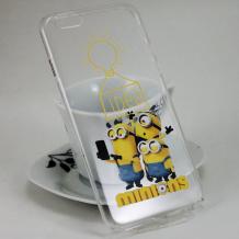 Твърд гръб за Apple iPhone 6 / iPhone 6S - прозрачен / Minion / Idea