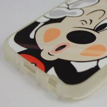 Силиконов калъф / гръб / TPU за Samsung Galaxy S6 G920 - бял / Mickey Mouse