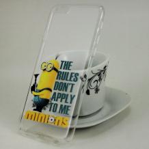 Твърд гръб за Apple iPhone 5 / iPhone 5S / iPhone SE - прозрачен / Minion