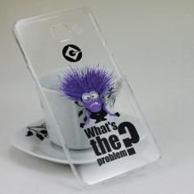 Твърд гръб за Samsung Galaxy A5 2016 A510 - прозрачен / лилав Minion
