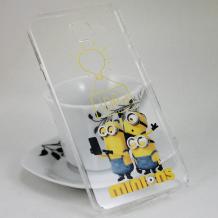 Твърд гръб за Samsung Galaxy A5 2016 A510 - прозрачен / Minions / Idea