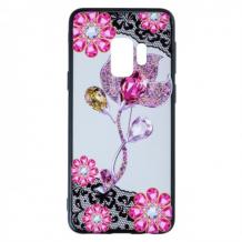 Силиконов калъф / гръб / TPU за Samsung Galaxy S9 G960 - розови цветя