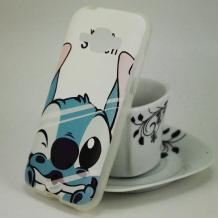 Силиконов калъф / гръб / TPU за Samsung Galaxy J1 J100 - бял / Stitch