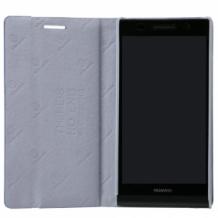 Луксозен кожен калъф Flip тефтер със стойка за Huawei Ascend P6 / Huawei P6 Nillkin - тъмно син