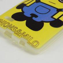 Силиконов калъф / гръб / TPU за LG G4 - жълт / Minion & Milo